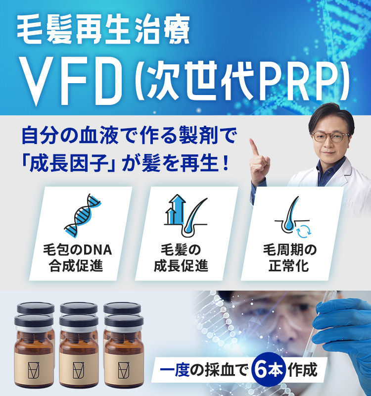 毛髪再生治療 VFD療法(次世代PRP)